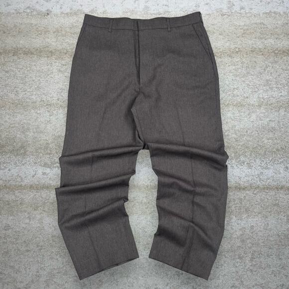 Vintage 80s Levis Dress Pants 36x30 Relaxed Flared Fit Chocolate Brown Made USA - Picture 2 of 4